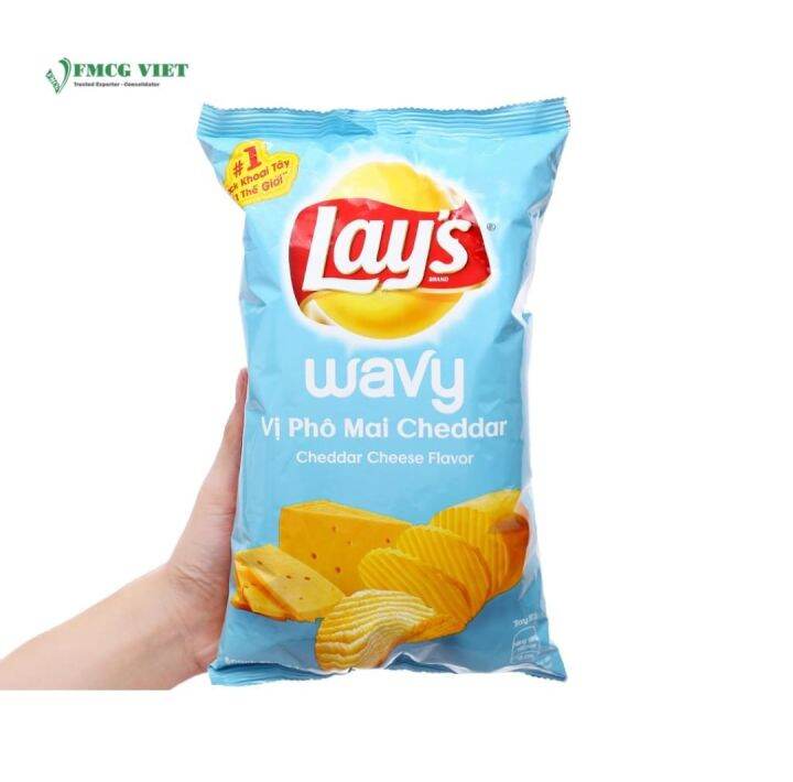Lays Wavy Cheese Flavored Chips, 170g Lazada PH