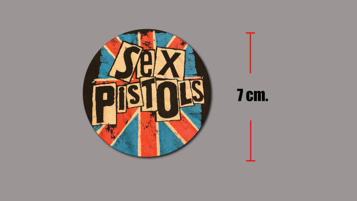 Sticker Pvc Sex Pistols สติกเกอร์ วงดนตรี งานออฟเซ็ทแท้ กันน้ำ กันแดด Th