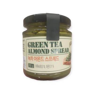 Feliz Green Tea Almond  Spread 250g.กรีน ที อัลมอนด์ ผลิตภัณฑ์ ทาขนมปังรสชาเขียว ผสม อัลมอนด์ 250 กรัม