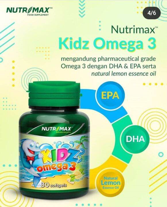 Nutrimax Kidz Omega 3 untuk anak 012 tahun. untuk mendukung tumbuh kembang anak. Lazada Indonesia