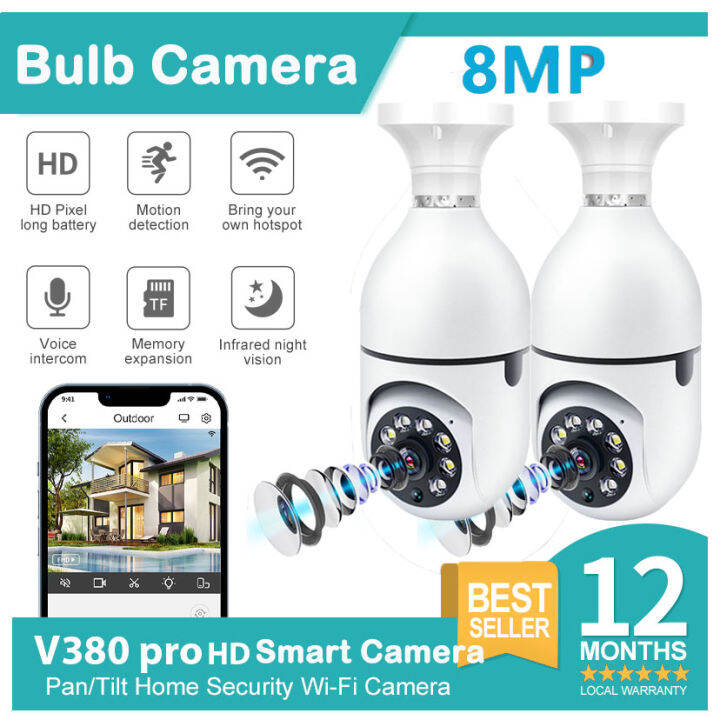 Samsung V380 Pro Bulb CCTV Camera Connect To Cellphone With Voice ...