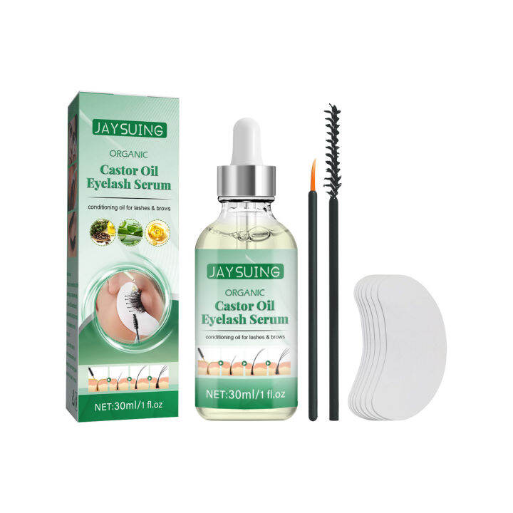 Jaysuing Eyelash Growth Essential Oil Castor Oil Eyebrow Thicker Longer