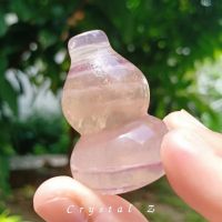 Fluorite | ฟลูออไรต์ ทรงน้ำเต้า ม่วง หินธรรมชาติ สูง 3.9 cm