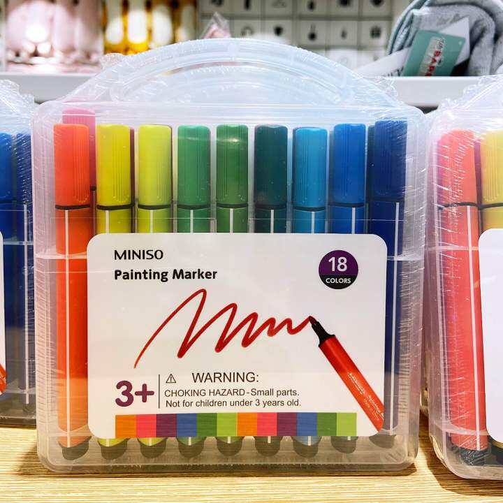 ️ 18 PIECES PAINTING MARKER MARKERS ️by Miniso Lazada PH