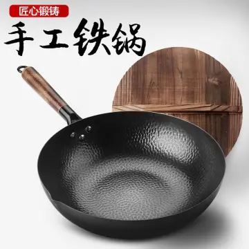 Handmade Iron Pot Frying Pan Wok Pan Uncoated Gas Stove Induction