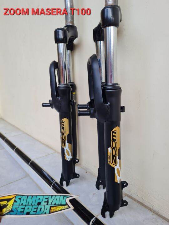 Fork MTB Zoom Masera 26 Travel 100 VBrake Oversize Dan Drat Ulir Shock