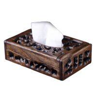 TEAKWOOD [ TISSUE BOX ] กล่องทิชชู่ กล่องใส่ทิชชู่ไม้ ฉลุลายไทย ขนาด 14×21×h6cm แบบตั้งโต๊ะ ใส่ทิชชู่ กล่องทิชชู่เล็ก กล่องทิชชู่ตั้งโต๊ะ กล่องทิชชู่แบน ไม้จริง