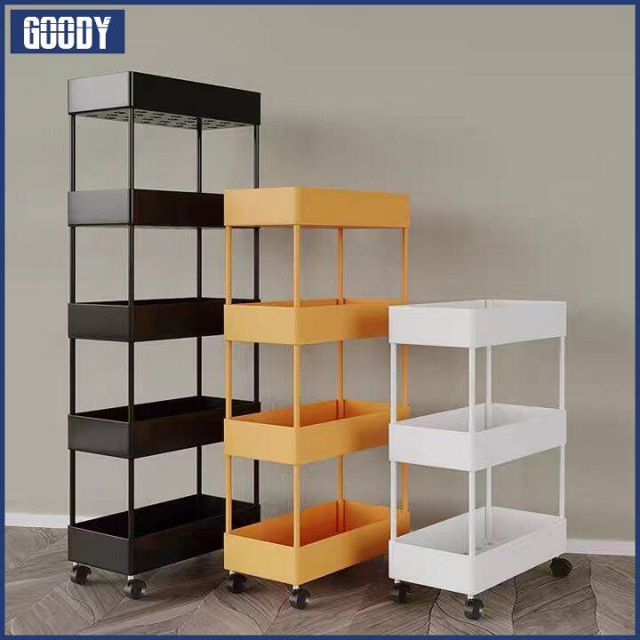 Goody 5 Layer Kitchen Moving Rack Kitchen Storage Shelf Home Bedroom