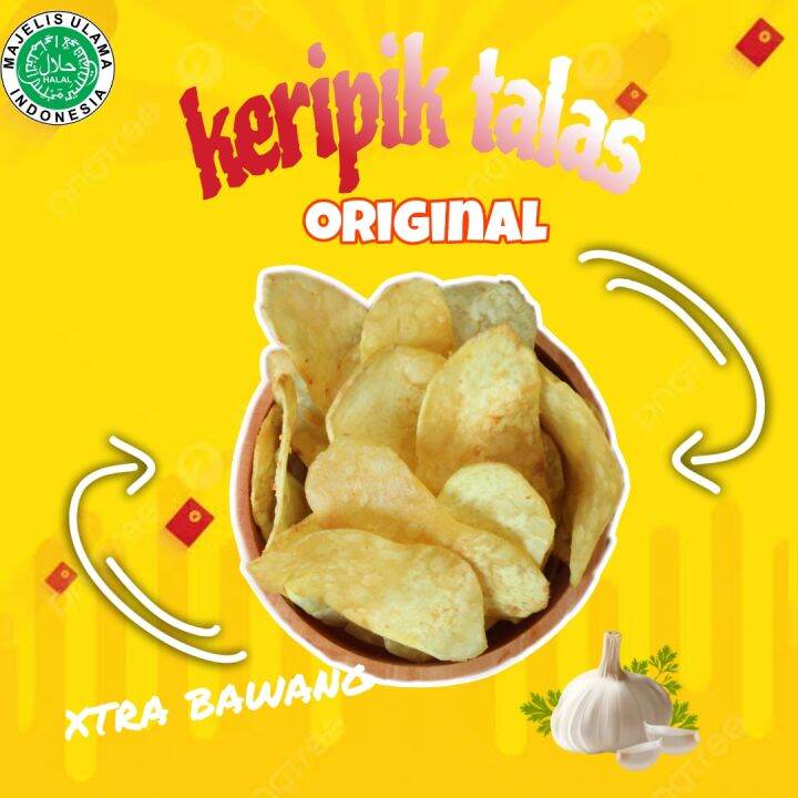 Keripik talas premium khas bogor gurih renyah xtra bawang 100 gram Lazada Indonesia