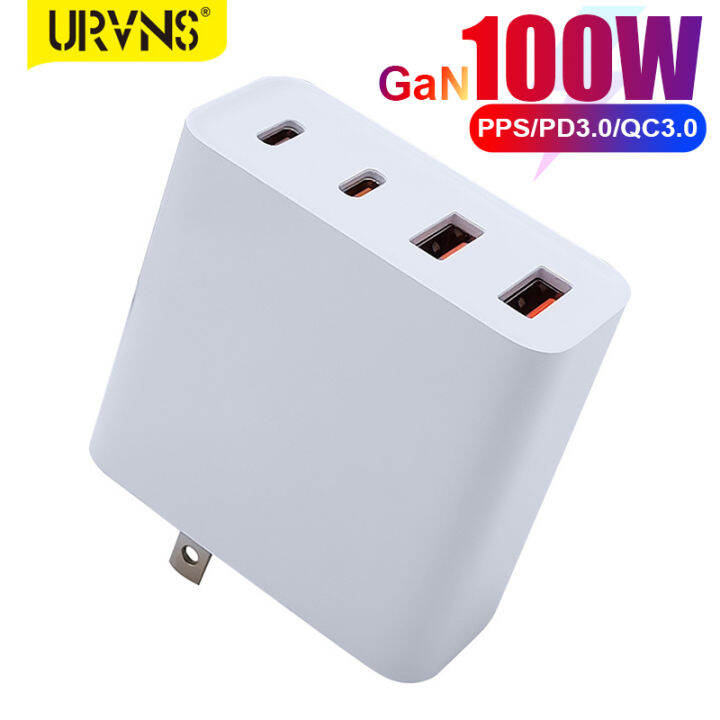 【新品】 100W USB C GaN Charger Port 130W PD PPS Super Fast Charging Station Type-C Laptop Wall Charger Block Power Adapter AC Cable Multiple Port for iPhone
