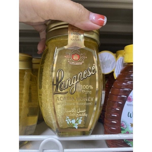 langnese-acacia-honey-with-natural-honey-comb-500g-น้ำผึ้งและรวงผึ้ง-ตรา-แลงนีส