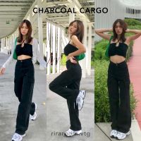 Charcoal cargo | กางเกงคาร์โก้ กางเกงคาร์โก้ผู้หญิง กางเกงยีนส์ กางเกงยีนส์ผู้หญิง กางเกงยีนส์เอวสูง