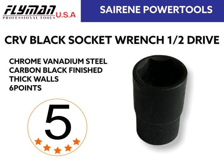 10mm Carbon black Crv Socket 1/2 Drive FLYMAN USA | Lazada PH