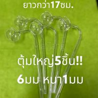 หลอดแก้ว หลอดวิทย์ ตุ้ม5ชิ้น หลอดวิทยาศาสตร์ หลอดนำก๊าซ