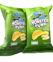 ( ซื้อ1แถม1) panpan monster punk potato chips มันฝรั่งแผ่นทอดกรอบ รสครีมหัวหอม รสออริจินัล 35 กรัม ขนมจากจีน