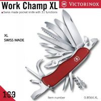 มีด VICTORINOX รุ่น WORK CHAMP XL 31 FUNCTIONS รหัส 0.8564.XL SWISS MADE มีดรุ่นใหญ่ 111 MM. MADE IN SWITZERLAND สีแดง SWISS MADE