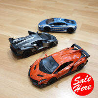 โมเดลรถเหล็กแลมโบกินี่ LAMBORGHINI ถอยหลังวิ่ง ล้อยาง มีลาน ของเด็กเล่น scale 1:32