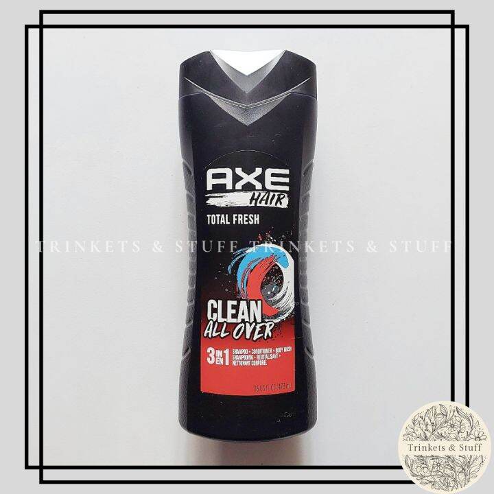 Axe Hair Total Fresh Clean All Over 3in1 Shampoo + Conditioner + Body