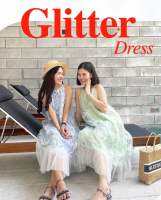 Lace glitter dress ชุดเดรสยาวเกาหลี ตกแต่งงานเลื่อม