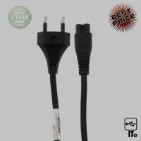 Cable POWER AC (2M) POWERMAX รูกลม หนา 0.75mm 2 รูกลม มี มอก. ประกัน 1Y สายไฟ ac สาย ac สาย ac power AC Power for Adapter Notebook PC Printer