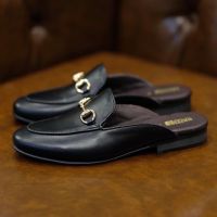 British รองเท้าหนังเปิดส้น Blackless Loafers