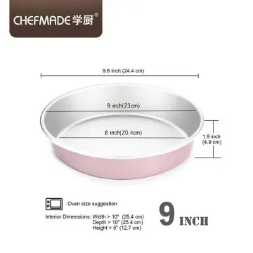 8 Round Cake Pan with Removable Bottom (Black) - CHEFMADE official store