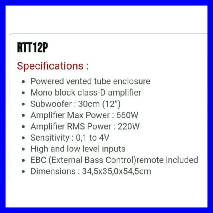 mtx-rtt12p-subwoofer-12นิ้ว-สินค้าใหม่-มีประกัน-1ปี-ซื้อสินค้าผ่านแอป-lazada-ปลอดภัย-มีส่วนลดถูกที่สุด-การันตรีคืนสินค้า15-วัน-สามารถเก็บปลายทางได้
