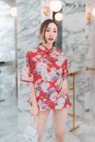 New in today ?
ต้อนรับเทศกาลตรุษจีน เสื้อลายดอกผ้าไหมสลาฟอย่างดี ทรงคอจีนกี่เพ้าแขนสั้นทรงปล่อยใส่สวย?
อก42” ยาว24”
???:  300.-