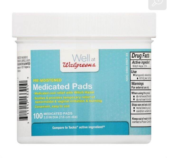 Walgreens Medicated 100 Pads as good as Tucks brand Lazada PH