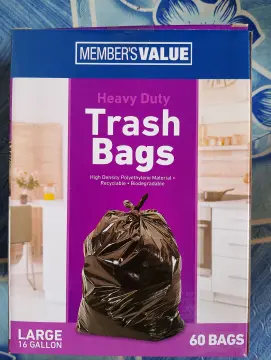 Member's Value Trash Bag Clear Large 60pcs