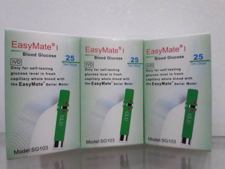 EASYMATE Blood Glucose 25 test strips Lazada PH