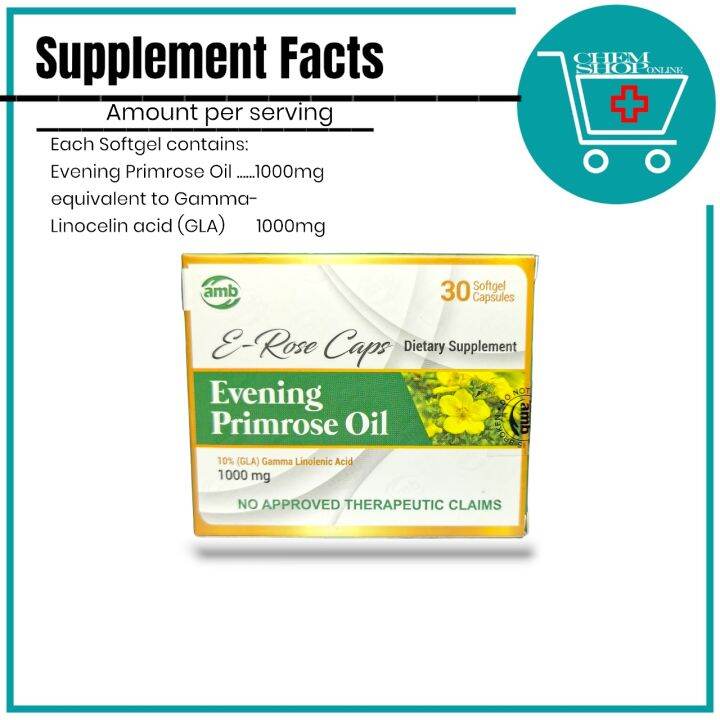 EROSE 1000mg Evening Primrose Oil Pregnancy Essential Lazada PH