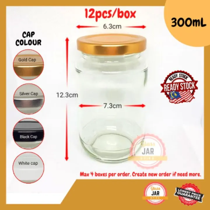 Pcs Box Ml Glass Jar Balang Kaca Doorgift Botol Kaca Cm X