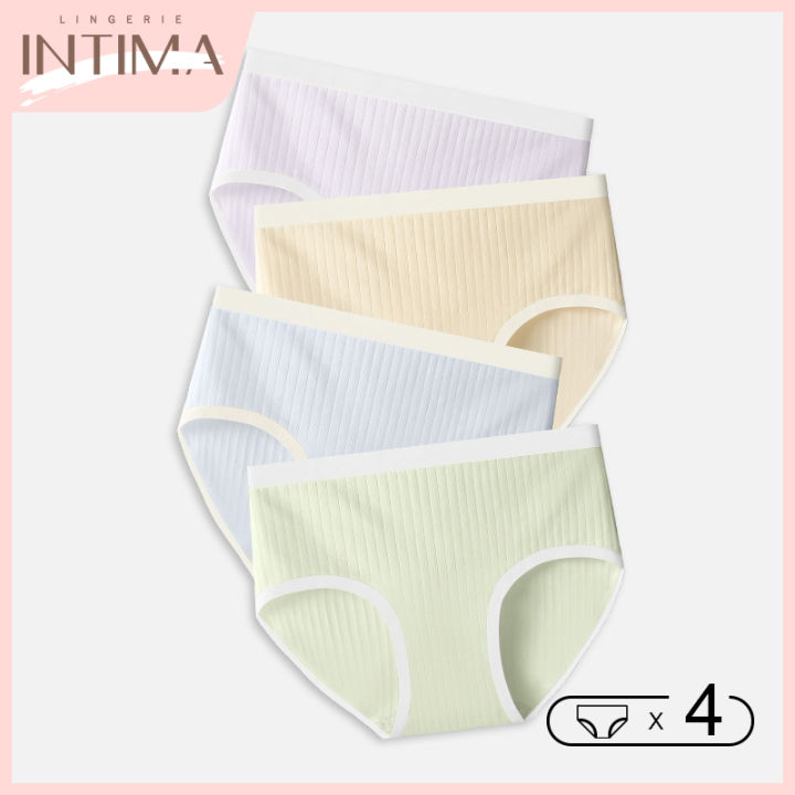 5pcs Seamless High Waist Brief, Simple Comfortable Solid Stretch Panties, Women's  Underwear & Lingerie