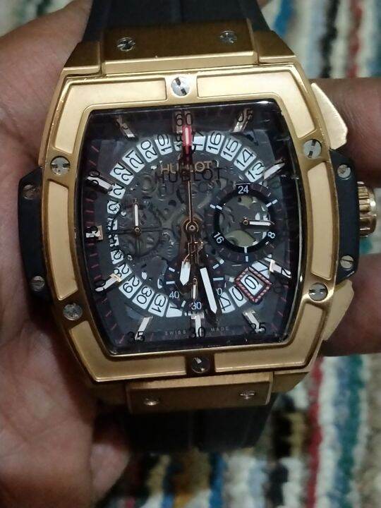 jam tangan Hublot Senna cronograf rose gold mulus Lazada Indonesia