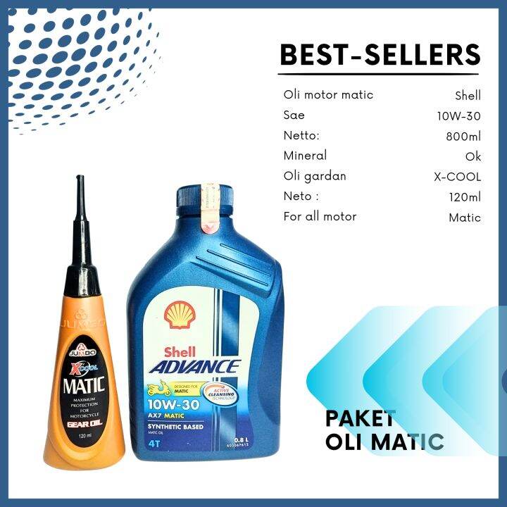 PAKET OLI MESIN+OLI GEAR MOTOR MATIC Lazada Indonesia