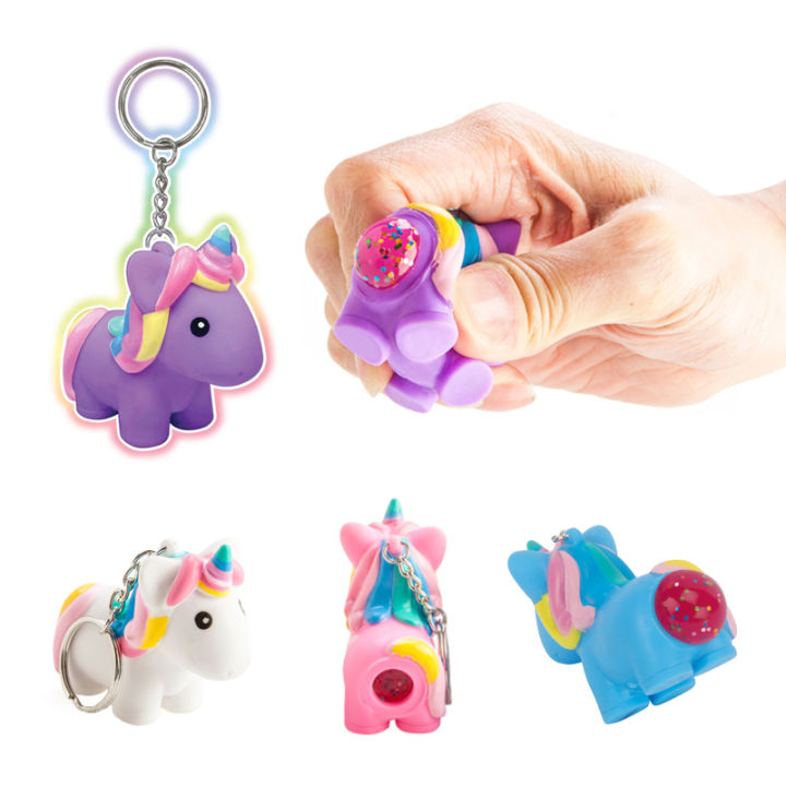 Unicorn Poop Squeeze Toy Keychains (Per Dozen)