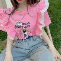 ?พร้อมส่ง?เสื้อแขนตุ๊กตา Pinkpantherงานสวยมุ้งมิ้ง ตกแต่งระบาย ดีเทลเก๋ สีน่ารัก สวยหวาน เนื้อผ้าโพลีเอสเตอร์  จัดมาให้2 สี ?