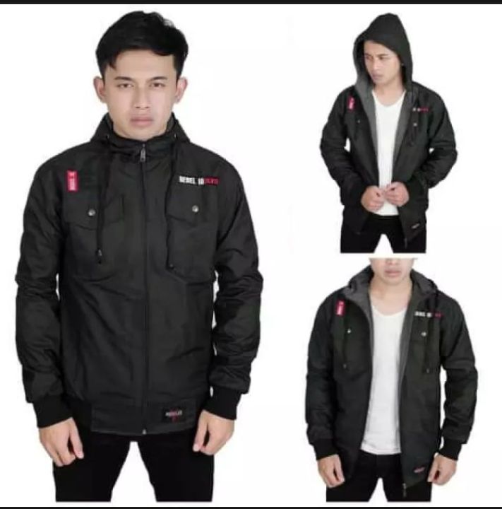 Jaket Parasut Taslan Waterproof Rebel Id Original Jaket Semi Parka Lazada Indonesia 1337