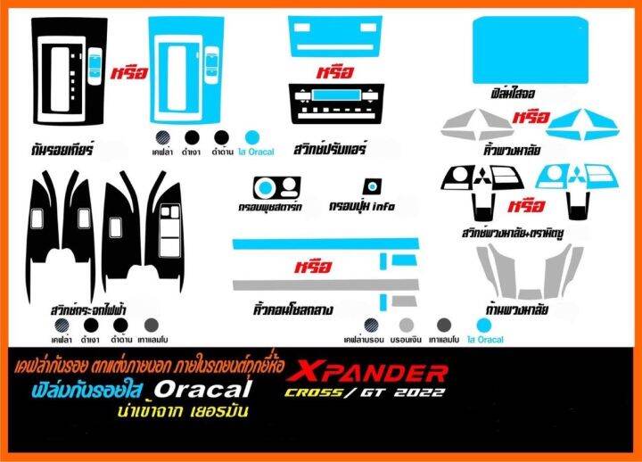 new-เคฟล่า-ฟิล์มกันรอยภายใน-mitsubishi-xpander-2022-ยกเซ็ต-แยกชิ้น