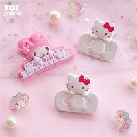 Sanrio Kitty เมโลดี้คลิปแม่เหล็กติดตู้เย็นคลิปแม่เหล็กลายการ์ตูนคลิปปิดผนึกคลิปข้อความน่ารักใช้ในบ้าน