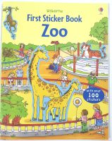 ?มาใหม่? Zoo first sticker book สมุดภาพสติ๊กเกอร์ (เนื้อหาเป็นภาษาอังกฤษ)​ Usborne sticker book หนังสือนิทานภาษาอังกฤษ หนังสืออัสบอร์นเน่