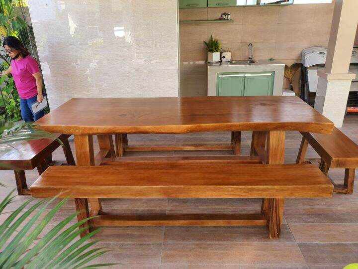 Solid Dining Table Tanguile Wood(BWF&FT01) Lazada PH