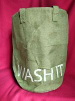 กระเป๋าผ้าจัดระเบียบ Wash it สีเขียว ใบใหญ่ มีตาข่าย