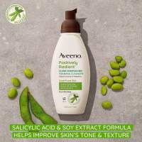 ✨พร้อมส่ง✨นำเข้าจากอเมริกา แท้??? Aveeno Clear Complexion Foaming Oil-Free Facial Cleanser with Soy Extract &amp; 0.5% Salicylic Acid, Acne Treatment Face Wash for Acne-Prone Skin, Sulfate--Free &amp; Hypoallergenic, 6 ชั้น ออนซ์