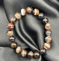 Black and brown banded agate 10 MM