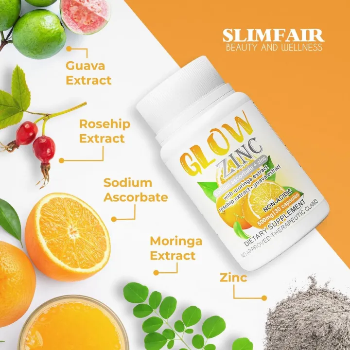 GLOW ZINC (Vitamins Immune Booster & Helps Skin Glow) Lazada PH