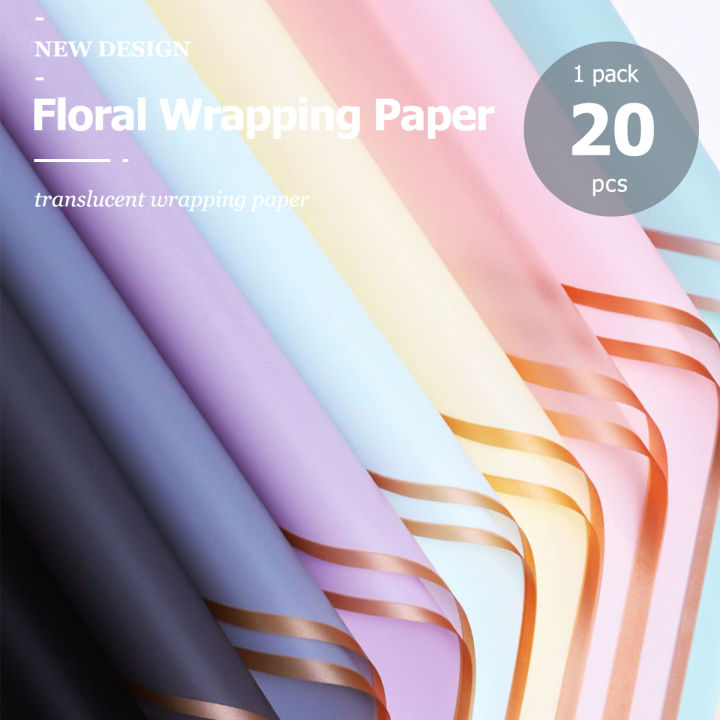 20pcs/pack Matte Translucent Korean Wrapping Paper For Flower Bouquet Gift  Wrapping, Flower Shop Supplies