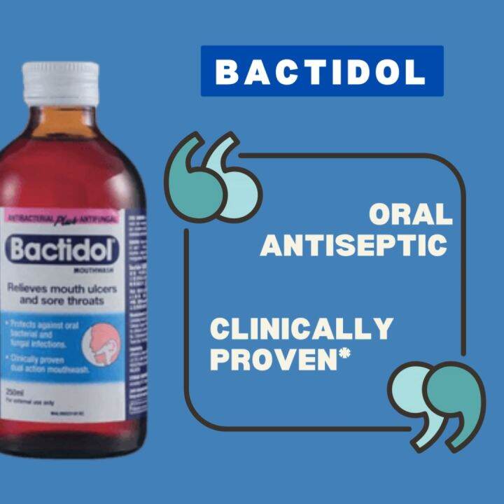 Bactidol Mouthwash 250ml For Ulcer And Sore Throat Lazada