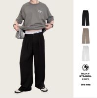 THEBOY- SILKY SYMBOL PANTS กางเกงสแลคขายาว